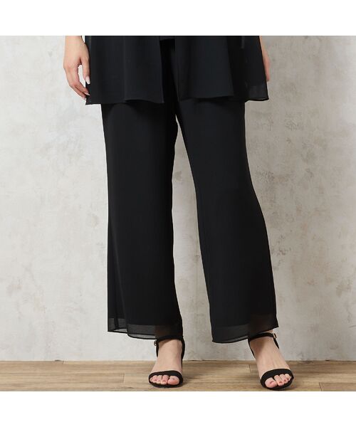 missel / ミゼール その他パンツ | 【洗える・セットアップ可能・3L/4Lサイズあり】ジョーゼットセミワイドパンツ | 詳細7