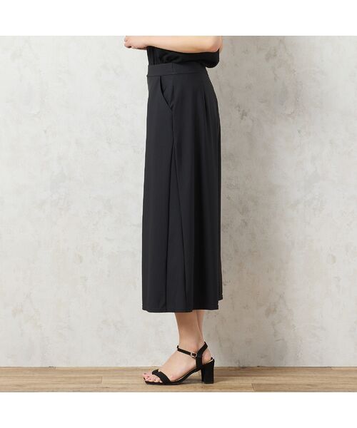 missel / ミゼール ショート・ハーフ・半端丈パンツ | 【洗える・抗菌防臭・日本製・3L/4Lサイズあり】スカート風ワイドパンツ | 詳細3