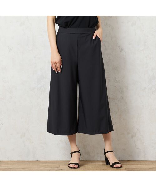missel / ミゼール ショート・ハーフ・半端丈パンツ | 【洗える・抗菌防臭・日本製・3L/4Lサイズあり】スカート風ワイドパンツ | 詳細4