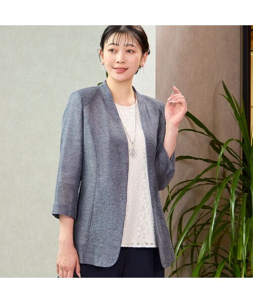 missel/ミゼール ストレッチカラミジャケット ダークブルー 3L missel/ミゼール ストレッチカラミジャケット ダークブルー 3L