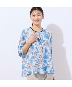 ミゼール ステッチ ベスト カーキ 体型カバー 高級婦人服 大きい