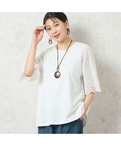 missel / ミゼール カットソー | 【人気アイテム・洗える】レーススリーブTシャツ