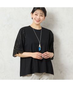 missel / ミゼール カットソー | 【人気アイテム・洗える】レーススリーブTシャツ
