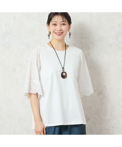 missel / ミゼール カットソー | 【人気アイテム・洗える】レーススリーブTシャツ | 詳細2
