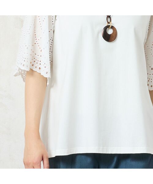 missel / ミゼール カットソー | 【人気アイテム・洗える】レーススリーブTシャツ | 詳細3