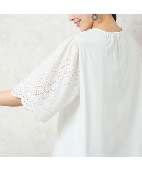 missel / ミゼール カットソー | 【人気アイテム・洗える】レーススリーブTシャツ | 詳細4