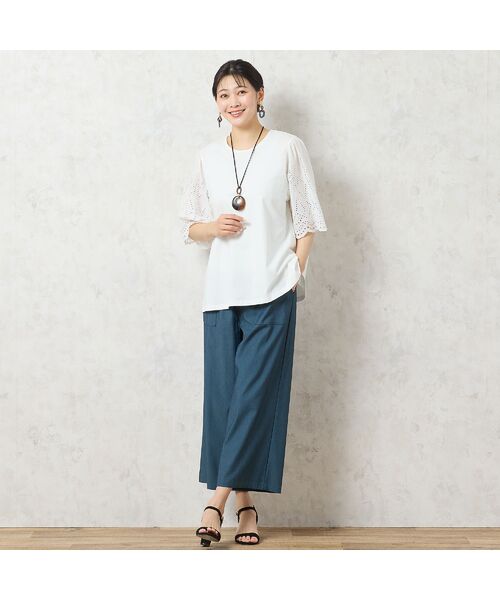 missel / ミゼール カットソー | 【人気アイテム・洗える】レーススリーブTシャツ | 詳細6