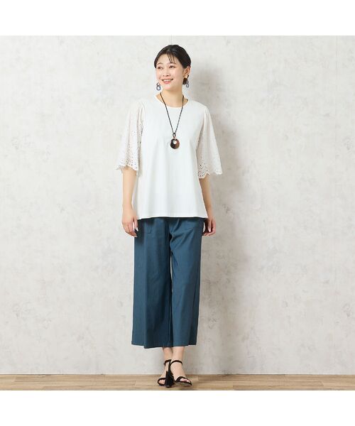 missel / ミゼール カットソー | 【人気アイテム・洗える】レーススリーブTシャツ | 詳細7