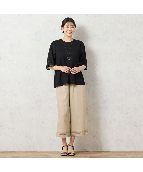 missel / ミゼール カットソー | 【人気アイテム・洗える】レーススリーブTシャツ | 詳細11