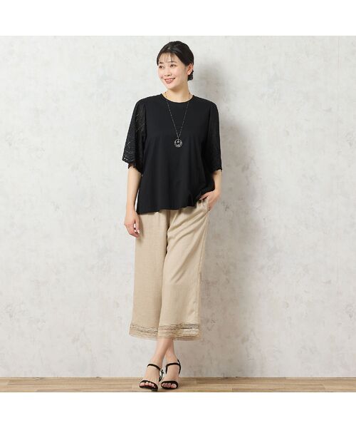 missel / ミゼール カットソー | 【人気アイテム・洗える】レーススリーブTシャツ | 詳細12