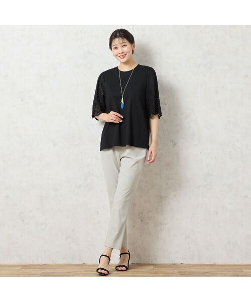 missel / ミゼール カットソー | 【人気アイテム・洗える】レーススリーブTシャツ | 詳細13