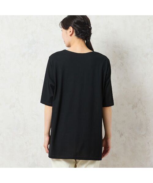 missel / ミゼール カットソー | 【洗える・日本製・綿100%】単色柄チュニック | 詳細1