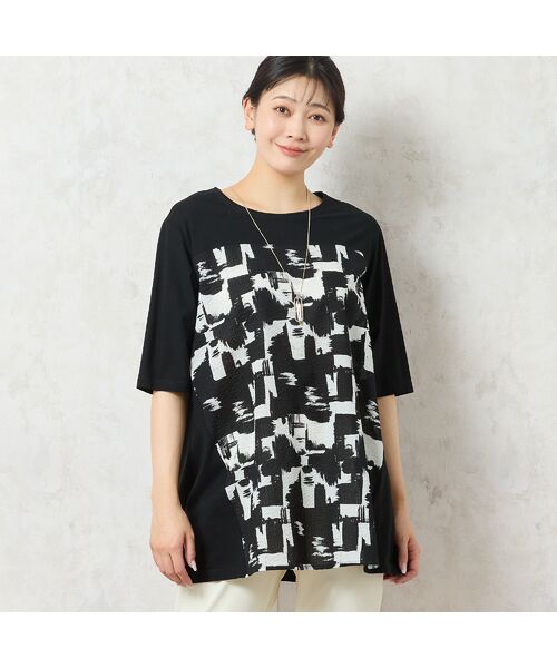 missel / ミゼール カットソー | 【洗える・日本製・綿100%】単色柄チュニック | 詳細2