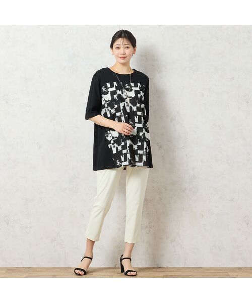 missel / ミゼール カットソー | 【洗える・日本製・綿100%】単色柄チュニック | 詳細5