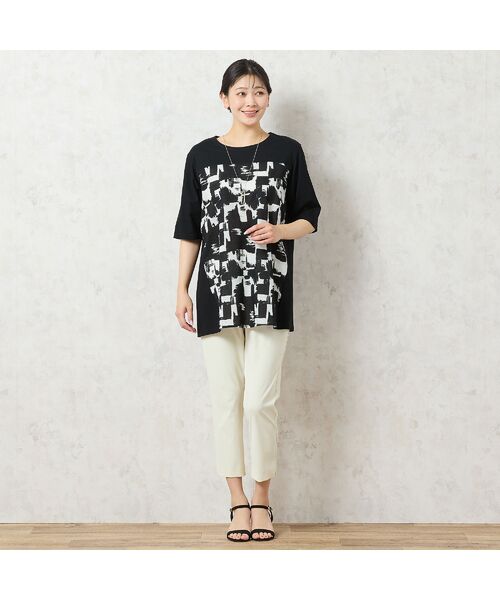 missel / ミゼール カットソー | 【洗える・日本製・綿100%】単色柄チュニック | 詳細6