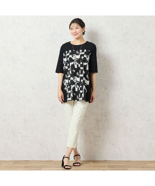 missel / ミゼール カットソー | 【洗える・日本製・綿100%】単色柄チュニック | 詳細7