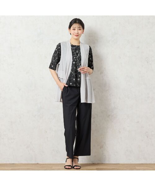 missel / ミゼール ベスト | 【洗える】ペプラムデザイン シアーベスト | 詳細4