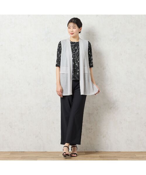 missel / ミゼール ベスト | 【洗える】ペプラムデザイン シアーベスト | 詳細6