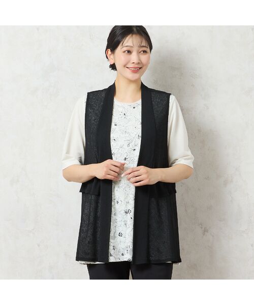 missel / ミゼール ベスト | 【洗える】ペプラムデザイン シアーベスト | 詳細8