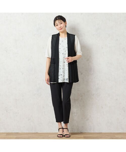 missel / ミゼール ベスト | 【洗える】ペプラムデザイン シアーベスト | 詳細9