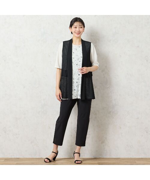 missel / ミゼール ベスト | 【洗える】ペプラムデザイン シアーベスト | 詳細10