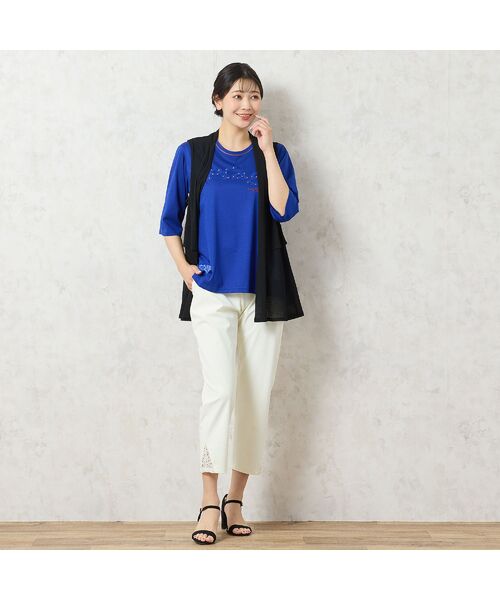 missel / ミゼール ベスト | 【洗える】ペプラムデザイン シアーベスト | 詳細12