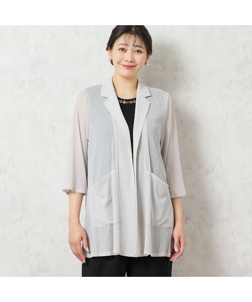 missel / ミゼール カーディガン・ボレロ | 【洗える】テーラードシアーカーディガン | 詳細2