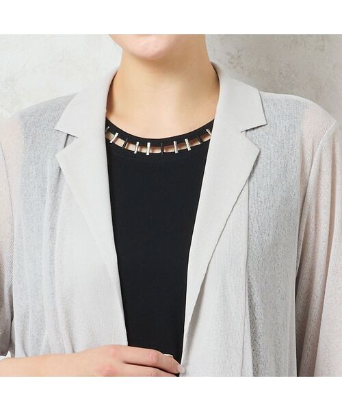missel / ミゼール カーディガン・ボレロ | 【洗える】テーラードシアーカーディガン | 詳細3