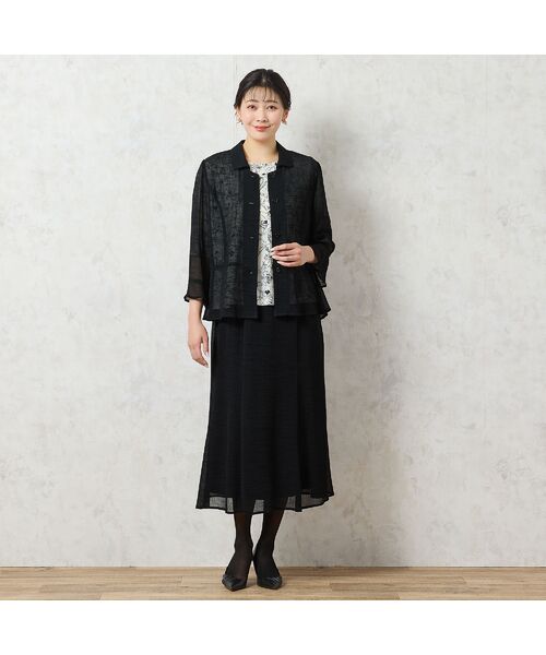 missel / ミゼール ミニ・ひざ丈スカート | 【洗える・セットアップ可能・3L/4Lサイズあり】セミフレアスカート | 詳細10