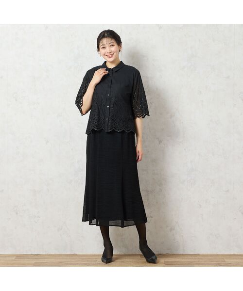 missel / ミゼール ミニ・ひざ丈スカート | 【洗える・セットアップ可能・3L/4Lサイズあり】セミフレアスカート | 詳細16