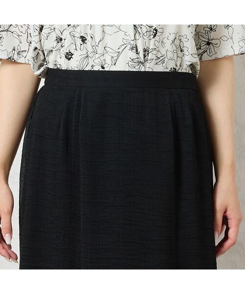 missel / ミゼール ミニ・ひざ丈スカート | 【洗える・セットアップ可能・3L/4Lサイズあり】セミフレアスカート | 詳細5