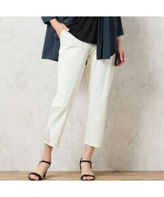 missel / ミゼール ショート・ハーフ・半端丈パンツ | 【洗える・冷感タッチ・吸水速乾・日本製】裾レースつきクロップドパンツ