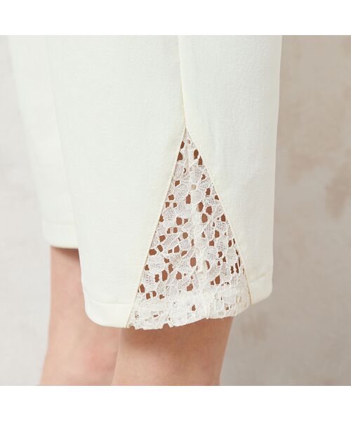 missel / ミゼール ショート・ハーフ・半端丈パンツ | 【洗える・冷感タッチ・吸水速乾・日本製】裾レースつきクロップドパンツ | 詳細2