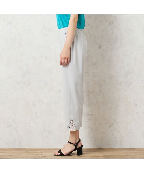 missel / ミゼール ショート・ハーフ・半端丈パンツ | 【洗える・冷感タッチ・吸水速乾・日本製】裾レースつきクロップドパンツ | 詳細7