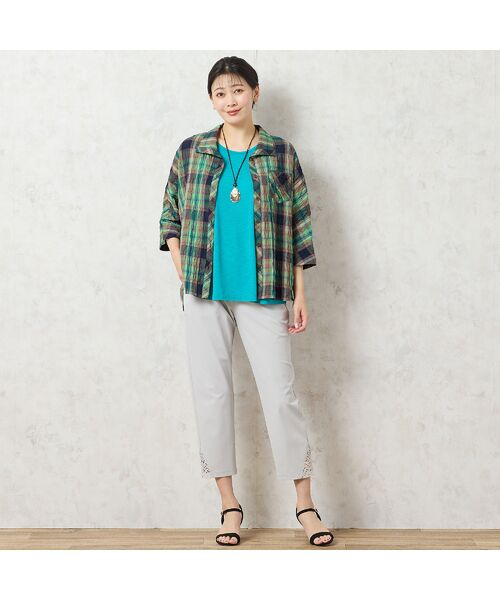 missel / ミゼール ショート・ハーフ・半端丈パンツ | 【洗える・冷感タッチ・吸水速乾・日本製】裾レースつきクロップドパンツ | 詳細8