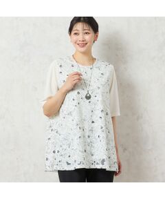 新品未使用タグ付◎ミゼール MISSEL 長袖チュニック3点セット カットソー ミゼール missel チュールレイヤードチュニック （ダークブルー