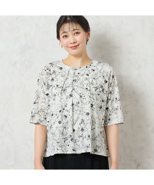 【新品】MISSEL ミゼール 小花チュール シャツ&カットソー アンサンブル 新品】MISSEL ミゼール 小花チュール シャツ&カットソー
