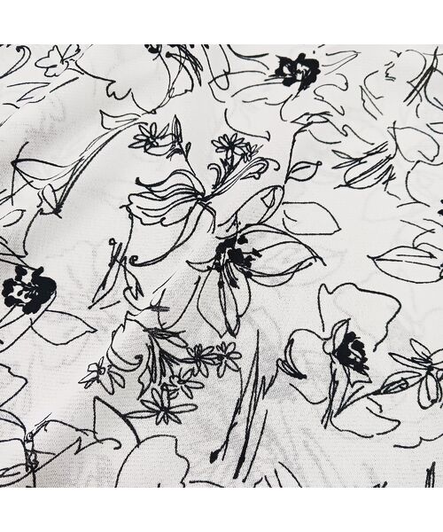 missel / ミゼール カットソー | 【洗える・日本製】モノトーンフラワーチュールTシャツ | 詳細3