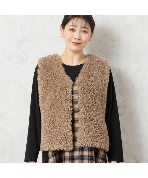 missel / ミゼール ベスト | ふわふわフェイクファーベスト | 詳細9