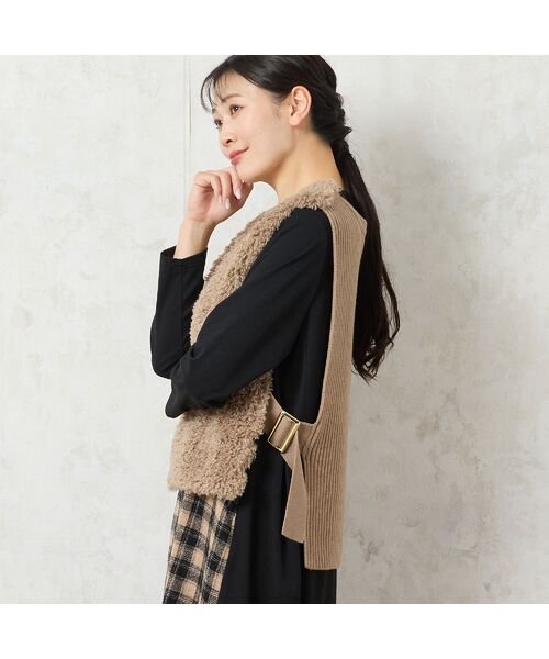 missel / ミゼール ベスト | ふわふわフェイクファーベスト | 詳細11