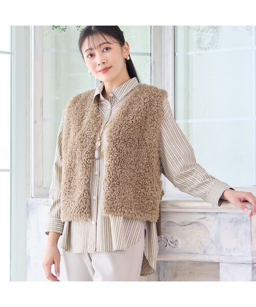 missel / ミゼール ベスト | ふわふわフェイクファーベスト | 詳細16