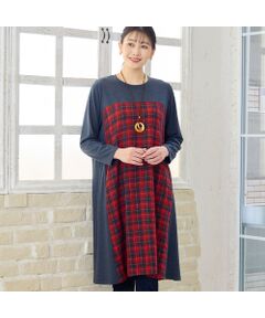 missel / ミゼール ミニ丈・ひざ丈ワンピース | 【WEB限定カラーあり・3L/4Lサイズあり】チェック柄Aラインワンピース