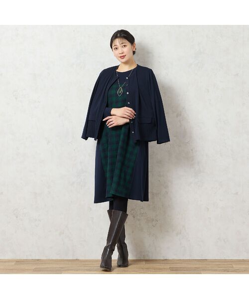 missel / ミゼール ミニ丈・ひざ丈ワンピース | 【WEB限定カラーあり・3L/4Lサイズあり】チェック柄Aラインワンピース | 詳細16