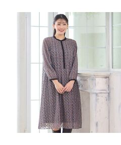 missel / ミゼール ミニ丈・ひざ丈ワンピース | 【人気アイテム・洗える・3L/4Lサイズあり】カットジャカードワンピース