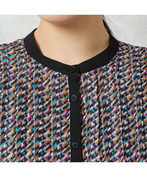 missel / ミゼール ミニ丈・ひざ丈ワンピース | 【人気アイテム・洗える・3L/4Lサイズあり】カットジャカードワンピース | 詳細2