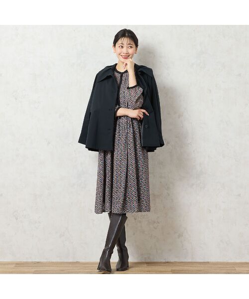 missel / ミゼール ミニ丈・ひざ丈ワンピース | 【人気アイテム・洗える・3L/4Lサイズあり】カットジャカードワンピース | 詳細6