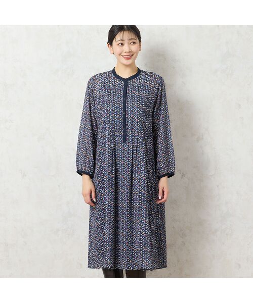 missel / ミゼール ミニ丈・ひざ丈ワンピース | 【人気アイテム・洗える・3L/4Lサイズあり】カットジャカードワンピース | 詳細10