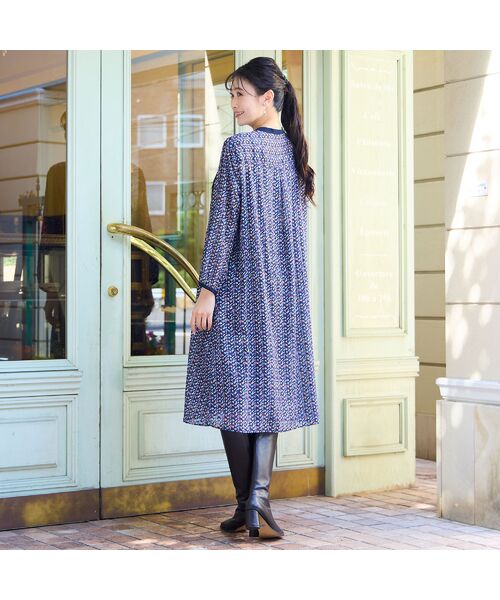missel / ミゼール ミニ丈・ひざ丈ワンピース | 【人気アイテム・洗える・3L/4Lサイズあり】カットジャカードワンピース | 詳細17