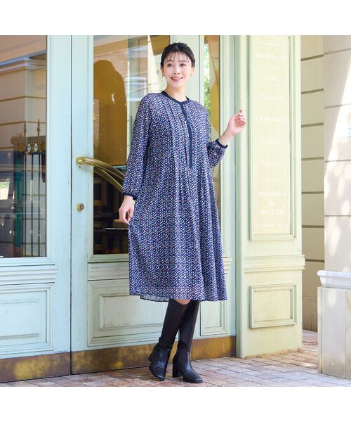 missel / ミゼール ミニ丈・ひざ丈ワンピース | 【人気アイテム・洗える・3L/4Lサイズあり】カットジャカードワンピース | 詳細18
