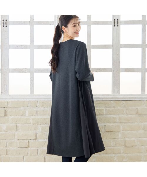 missel / ミゼール ミニ丈・ひざ丈ワンピース | 【洗える・3L/4Lサイズあり】タフタドッキングワンピース | 詳細2